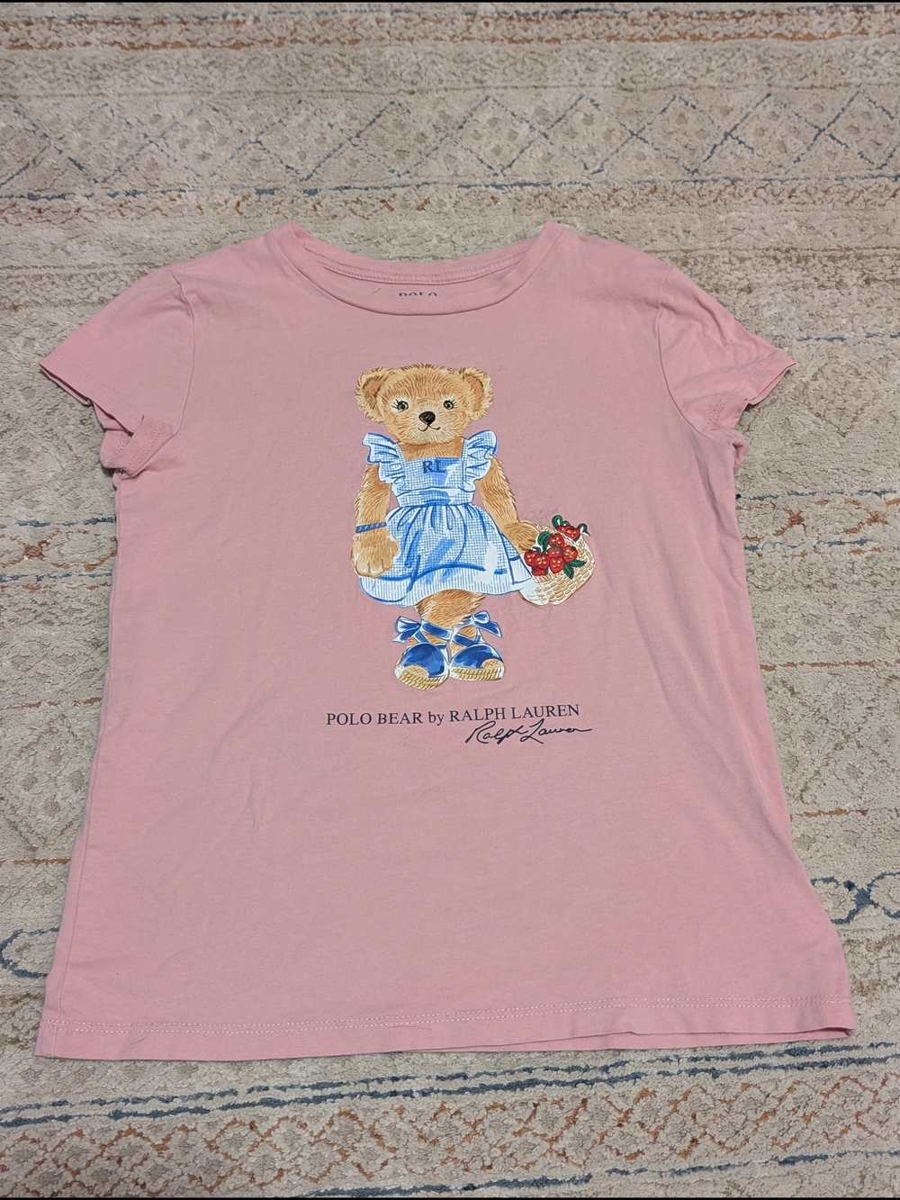 Ralph Lauren Pink Polo Bear Graphic Tee